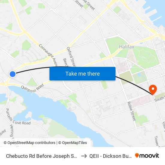 Chebucto Rd Before Joseph St (6415) to QEII - Dickson Building map