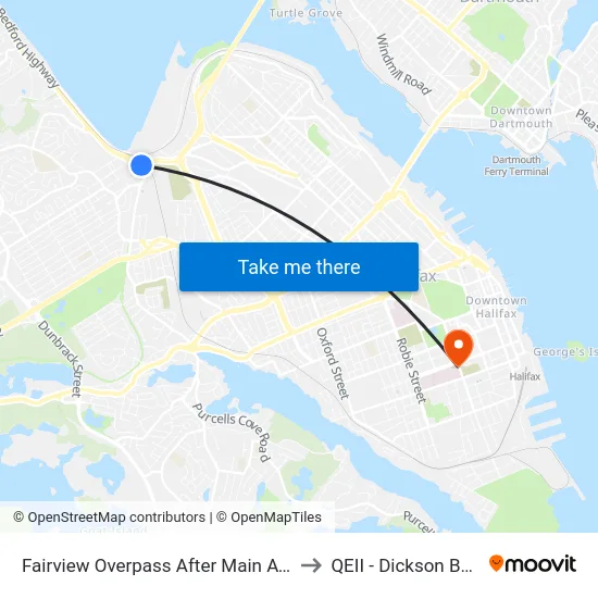 Fairview Overpass After Main Ave (6644) to QEII - Dickson Building map