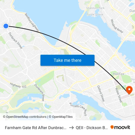 Farnham Gate Rd After Dunbrack St (6645) to QEII - Dickson Building map