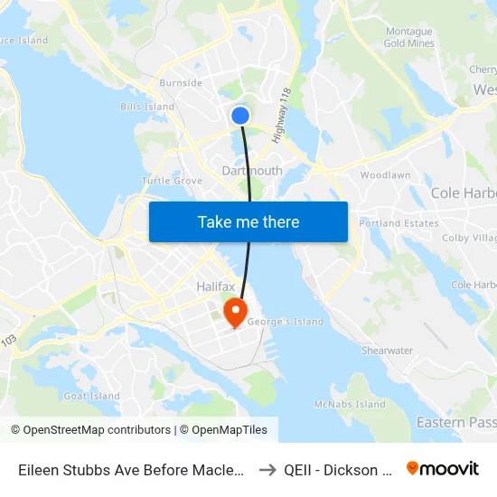 Eileen Stubbs Ave Before Maclean Ave (6641) to QEII - Dickson Building map