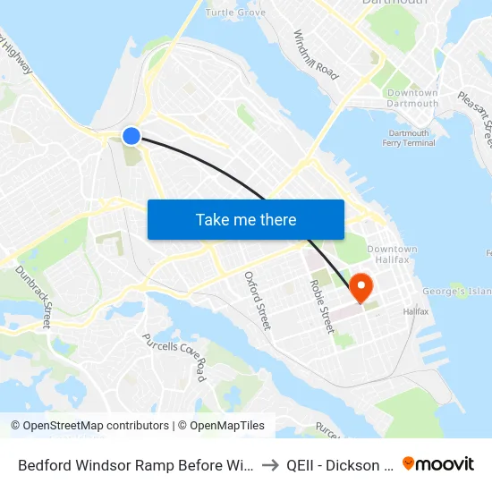 Bedford Windsor Ramp Before Windsor St (6643) to QEII - Dickson Building map