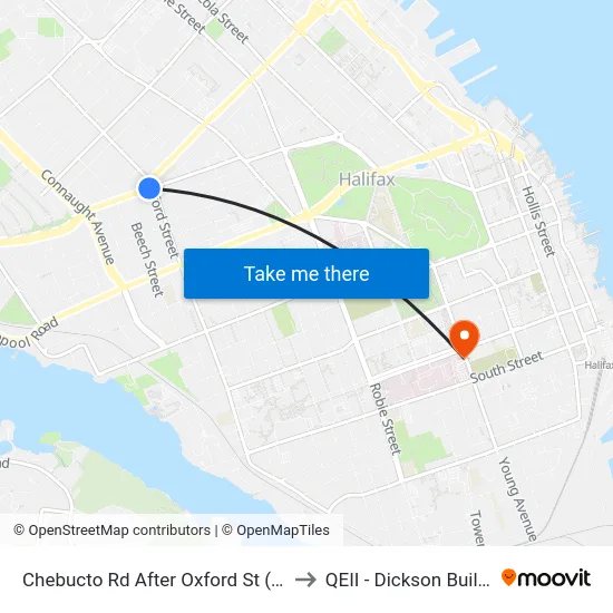 Chebucto Rd After Oxford St (6396) to QEII - Dickson Building map