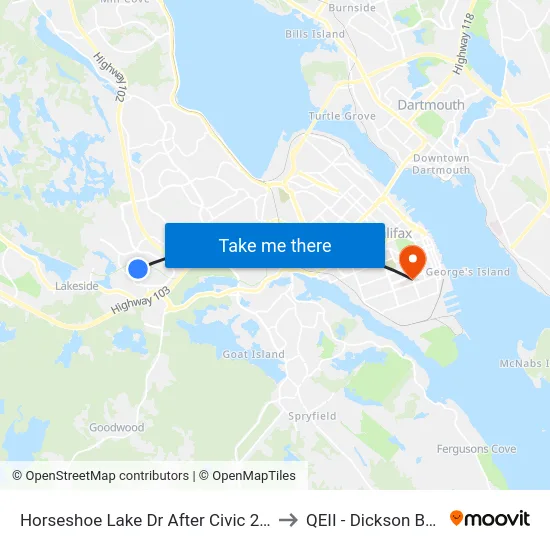 Horseshoe Lake Dr After Civic 211 (6395) to QEII - Dickson Building map