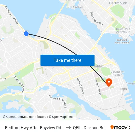 Bedford Hwy After Bayview Rd (6269) to QEII - Dickson Building map