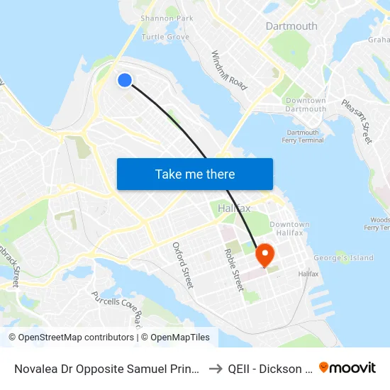 Novalea Dr Opposite Samuel Prince Manor (7378) to QEII - Dickson Building map