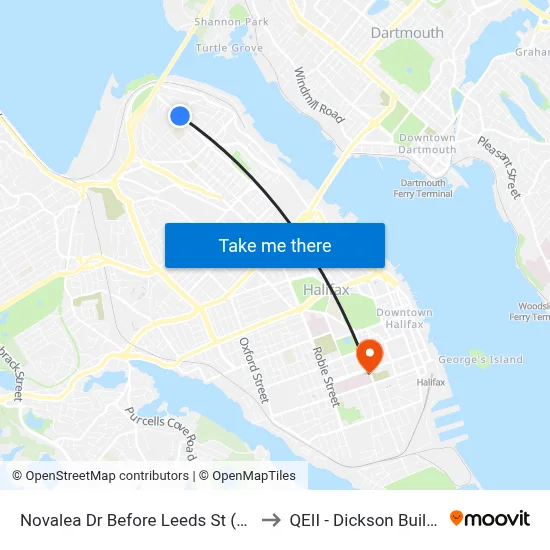 Novalea Dr Before Leeds St (7371) to QEII - Dickson Building map