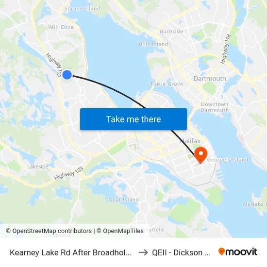 Kearney Lake Rd After Broadholme Ln (7015) to QEII - Dickson Building map
