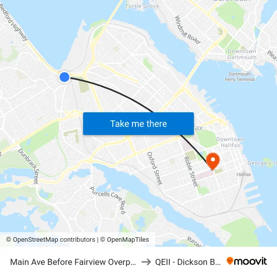 Main Ave Before Fairview Overpass (7169) to QEII - Dickson Building map