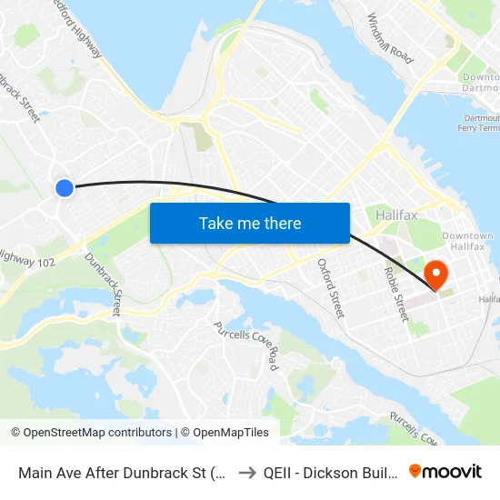 Main Ave After Dunbrack St (7162) to QEII - Dickson Building map