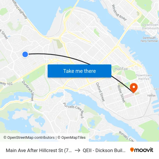 Main Ave After Hillcrest St (7164) to QEII - Dickson Building map