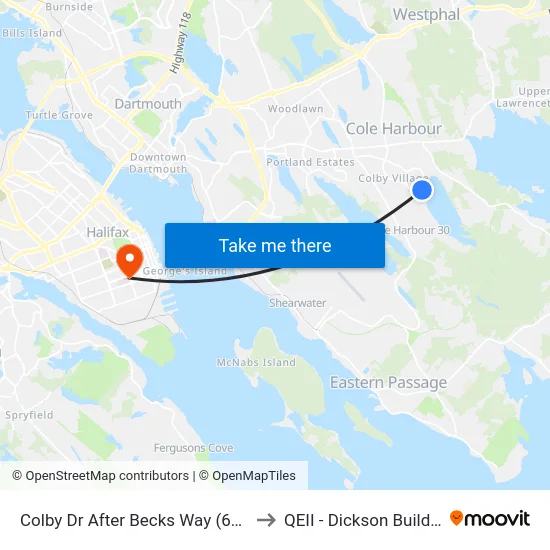 Colby Dr After Becks Way (6463) to QEII - Dickson Building map