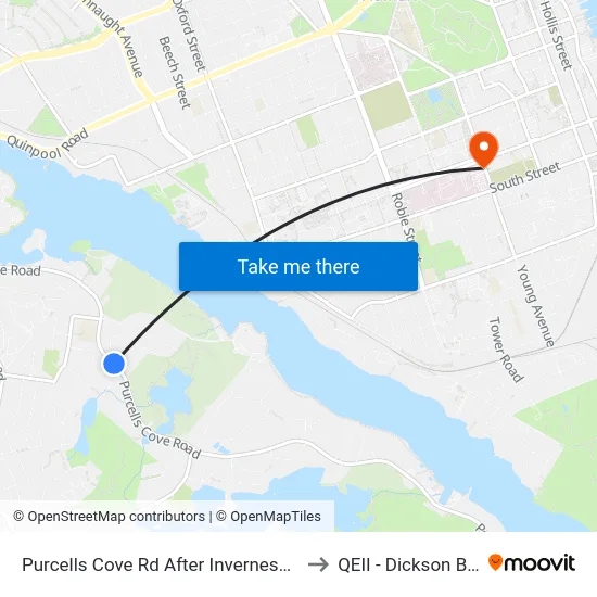 Purcells Cove Rd After Inverness Ave (8090) to QEII - Dickson Building map