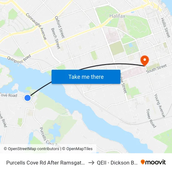 Purcells Cove Rd After Ramsgate Ln (8099) to QEII - Dickson Building map