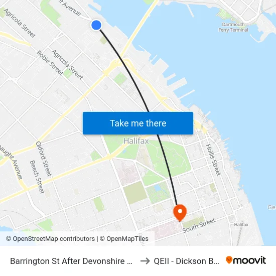 Barrington St After Devonshire Ave (6090) to QEII - Dickson Building map