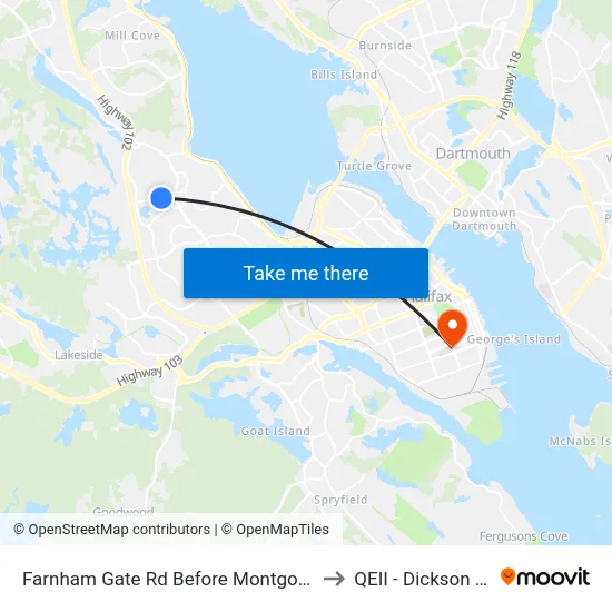 Farnham Gate Rd Before Montgomery Ct (6654) to QEII - Dickson Building map