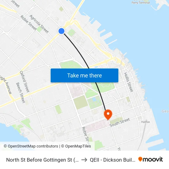 North St Before Gottingen St (7347) to QEII - Dickson Building map