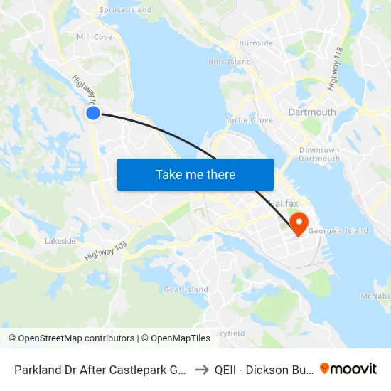 Parkland Dr After Castlepark Grv (9029) to QEII - Dickson Building map