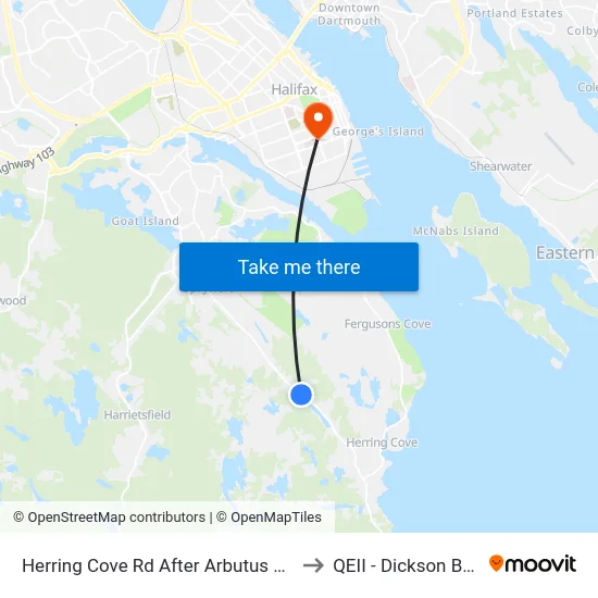 Herring Cove Rd After Arbutus Ave (6895) to QEII - Dickson Building map