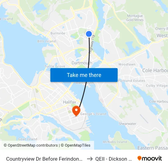 Countryview Dr Before Ferindonald Cl (6842) to QEII - Dickson Building map