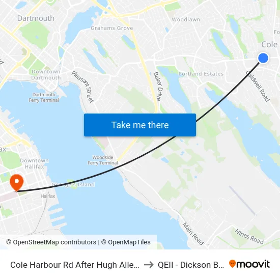 Cole Harbour Rd After Hugh Allen Dr (6479) to QEII - Dickson Building map