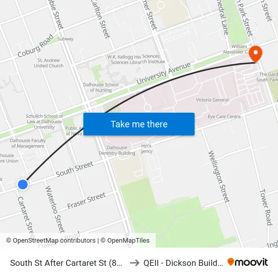 South St After Cartaret St (8316) to QEII - Dickson Building map