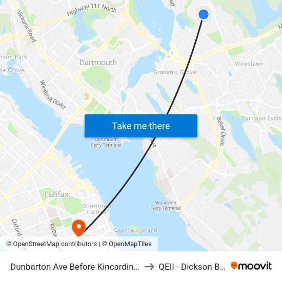 Dunbarton Ave Before Kincardine Dr (6592) to QEII - Dickson Building map
