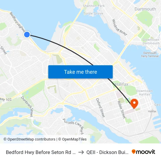 Bedford Hwy Before Seton Rd (6286) to QEII - Dickson Building map