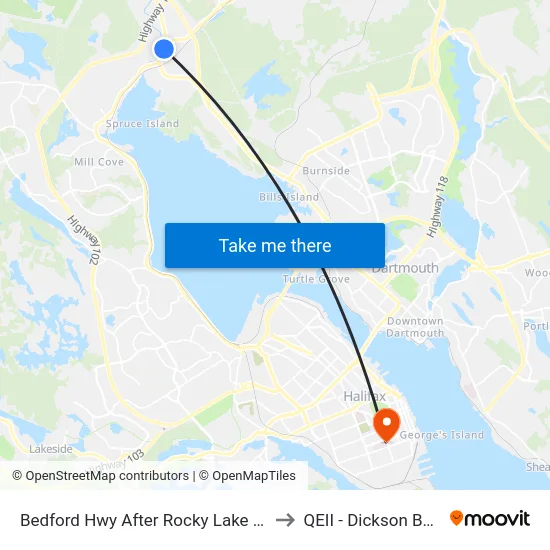 Bedford Hwy After Rocky Lake Dr (6281) to QEII - Dickson Building map
