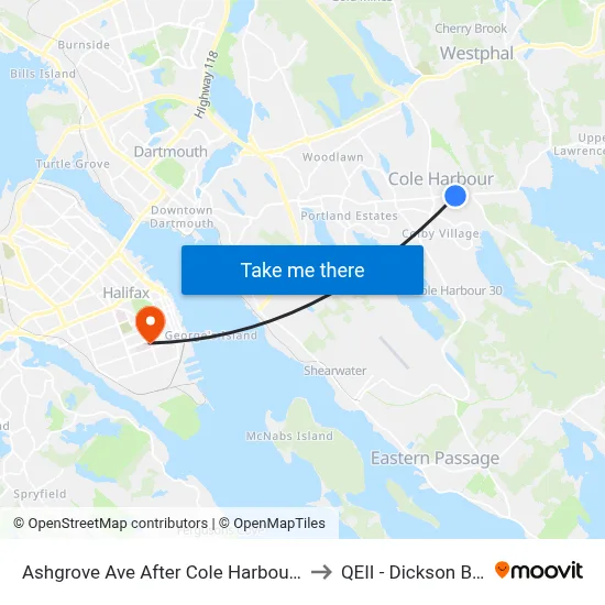 Ashgrove Ave After Cole Harbour Rd (6048) to QEII - Dickson Building map