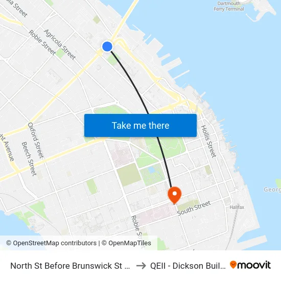 North St Before Brunswick St (7351) to QEII - Dickson Building map