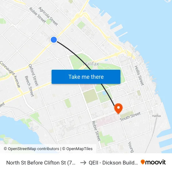 North St Before Clifton St (7353) to QEII - Dickson Building map