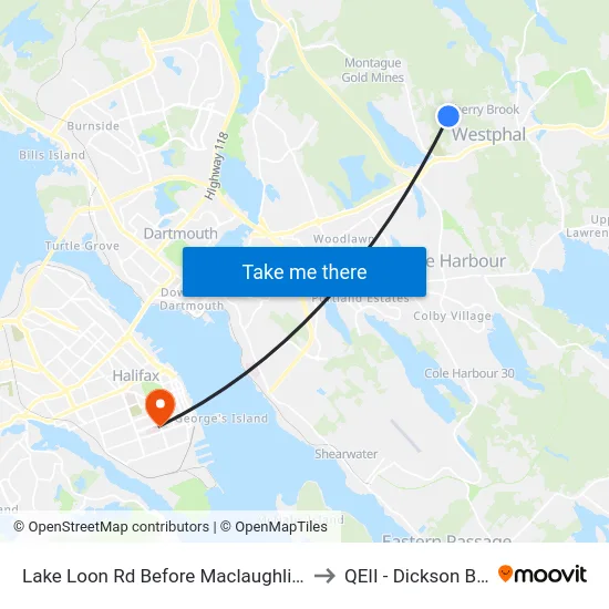 Lake Loon Rd Before Maclaughlin Rd (7100) to QEII - Dickson Building map