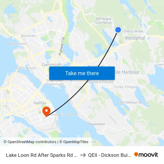 Lake Loon Rd After Sparks Rd (7101) to QEII - Dickson Building map