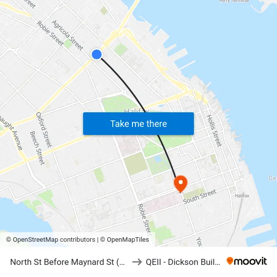 North St Before Maynard St (7354) to QEII - Dickson Building map