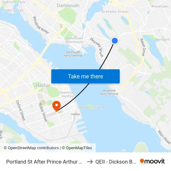 Portland St After Prince Arthur Ave (8044) to QEII - Dickson Building map