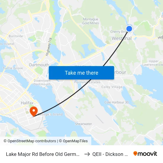 Lake Major Rd Before Old German Rd (7114) to QEII - Dickson Building map
