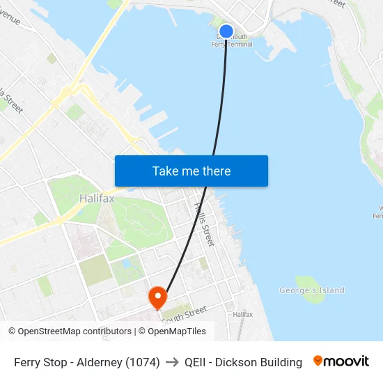Ferry Stop - Alderney (1074) to QEII - Dickson Building map