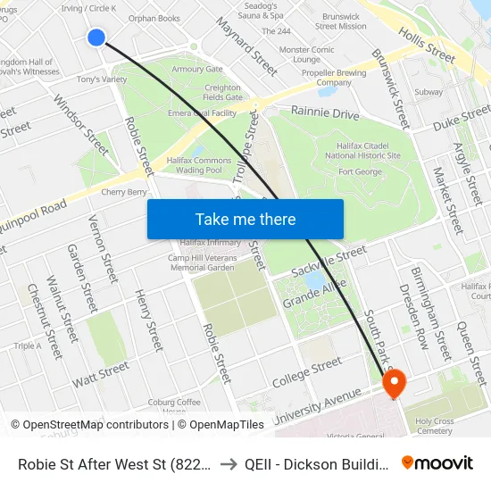 Robie St After West St (8221) to QEII - Dickson Building map