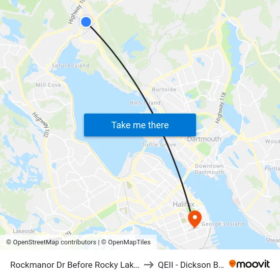 Rockmanor Dr Before Rocky Lake Dr (8228) to QEII - Dickson Building map