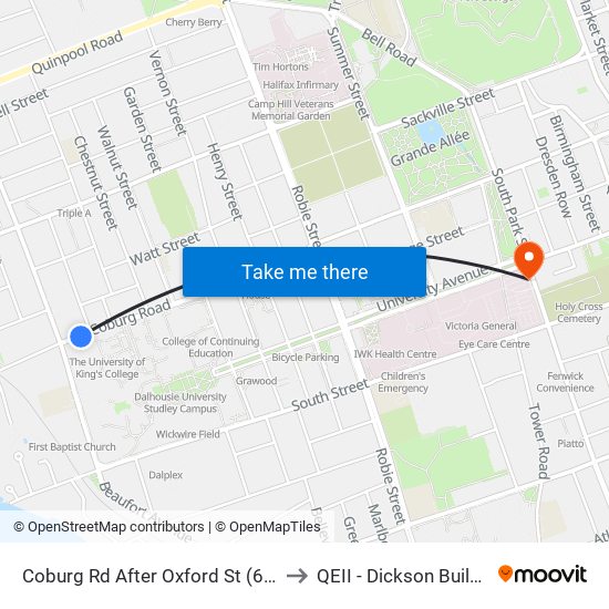 Coburg Rd After Oxford St (6453) to QEII - Dickson Building map