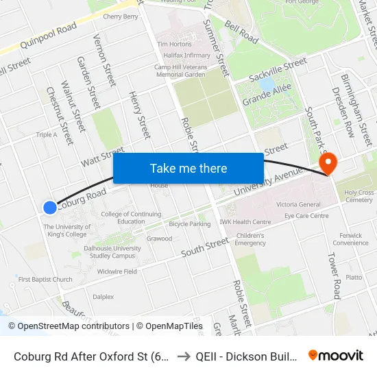 Coburg Rd After Oxford St (6453) to QEII - Dickson Building map