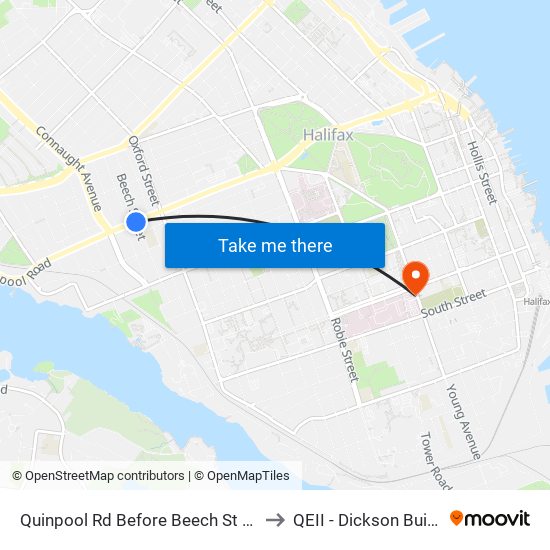 Quinpool Rd Before Beech St (8133) to QEII - Dickson Building map