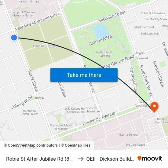 Robie St After Jubilee Rd (8195) to QEII - Dickson Building map