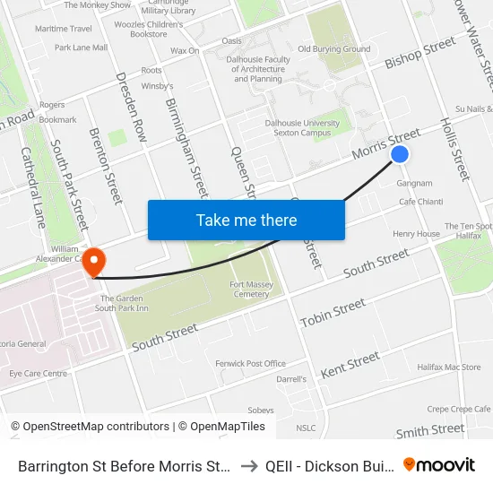 Barrington St Before Morris St (6113) to QEII - Dickson Building map