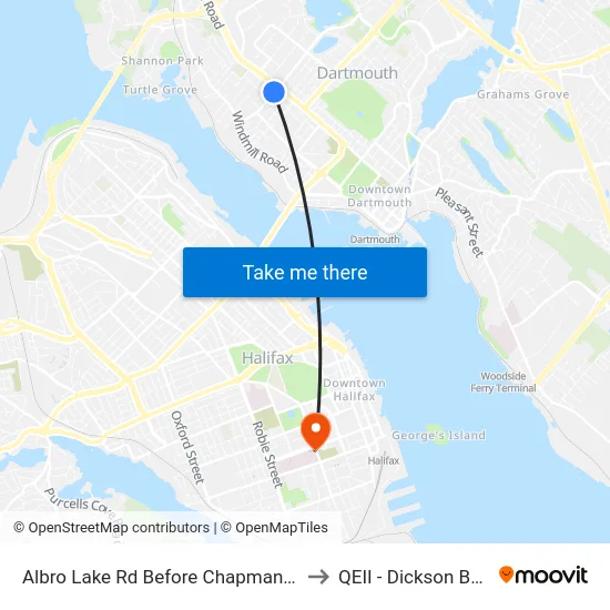 Albro Lake Rd Before Chapman St (6020) to QEII - Dickson Building map