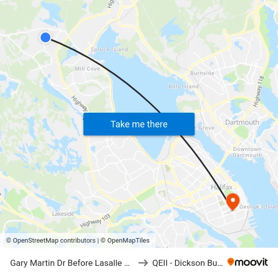 Gary Martin Dr Before Lasalle Ct (6330) to QEII - Dickson Building map