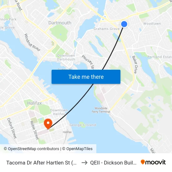 Tacoma Dr After Hartlen St (9076) to QEII - Dickson Building map