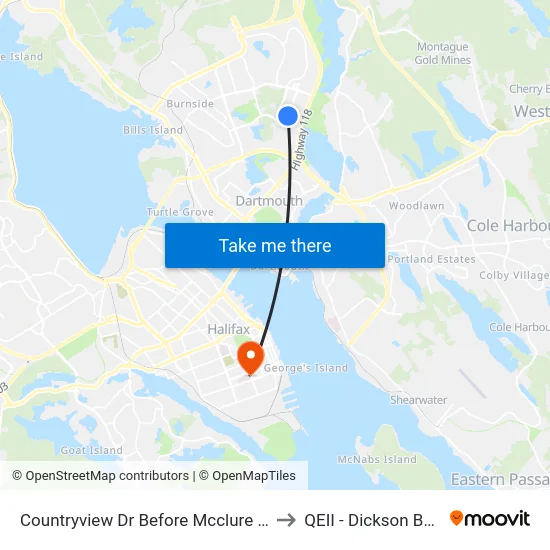 Countryview Dr Before Mcclure Cl (6841) to QEII - Dickson Building map