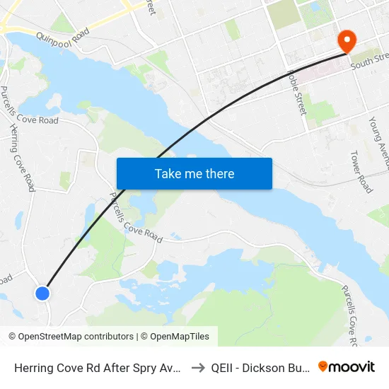 Herring Cove Rd After Spry Ave (6845) to QEII - Dickson Building map