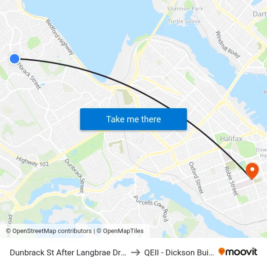 Dunbrack St After Langbrae Dr (6596) to QEII - Dickson Building map